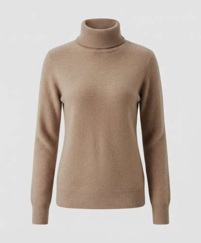 Weiche Damen Cashmere Rollkragen Pullover