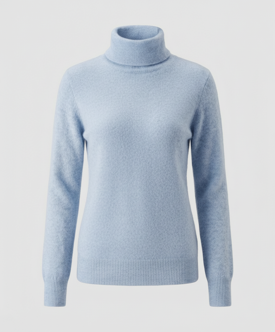 Weiche Damen Cashmere Rollkragen Pullover