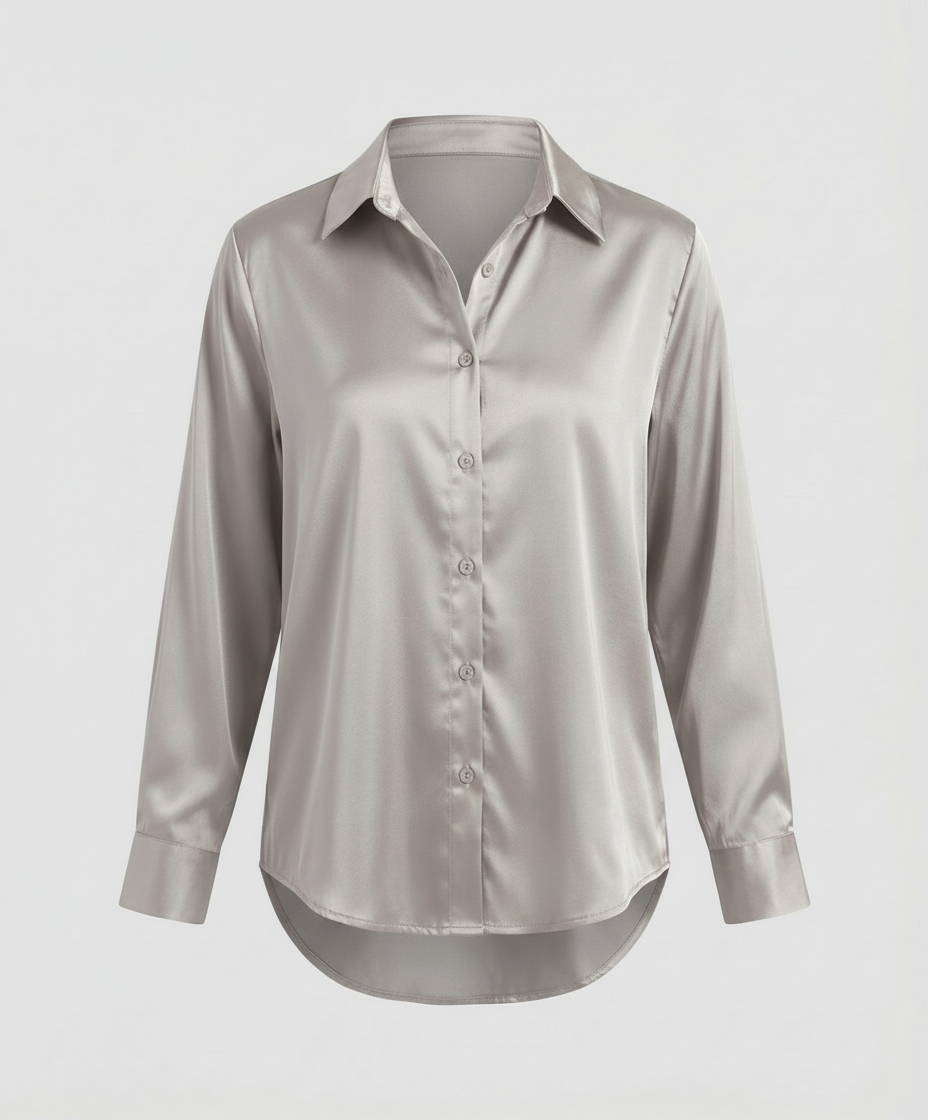 Herren Langarmhemd Elegantes Baumwolle Weiß