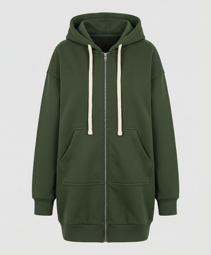 Damen Knielanger Komfort-Hoodie