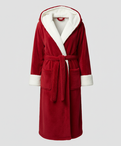 Damen Fleece Morgenmantel Weich