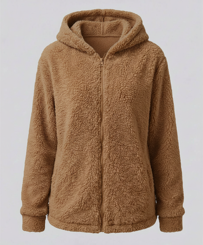 Damen Teddy Fleece Jacke