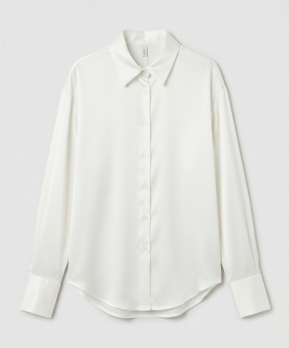 Damen Seidenbluse Elegantes Design Vintage Look