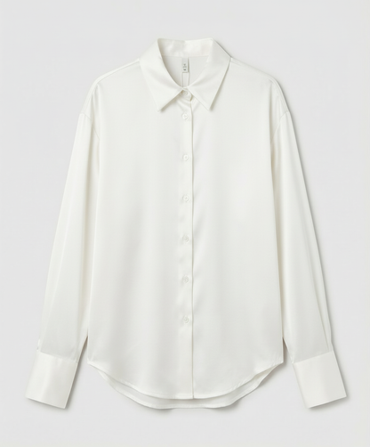 Damen Seidenbluse Elegantes Design Vintage Look