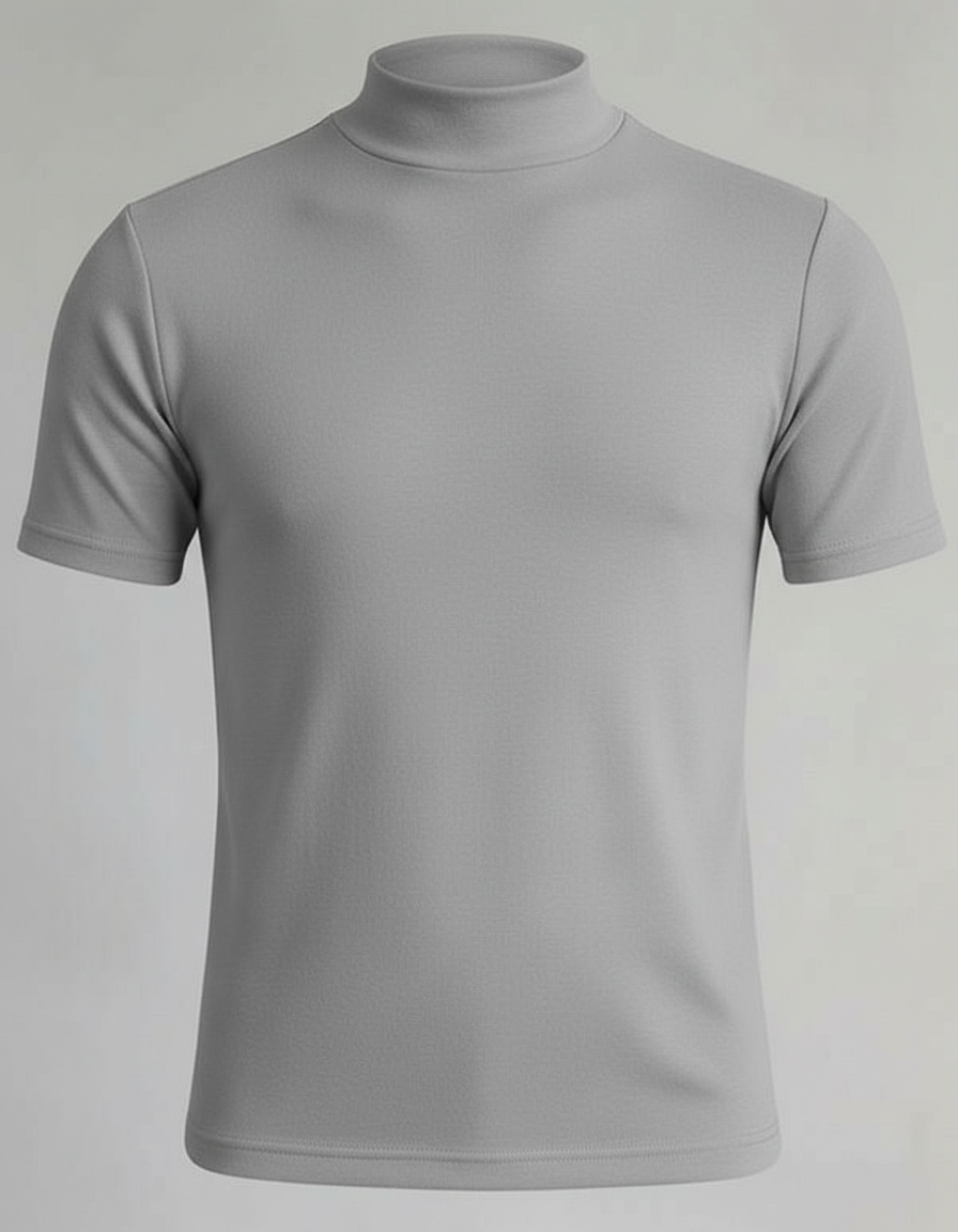 Herren Slim-Fit Rollkragenhemd