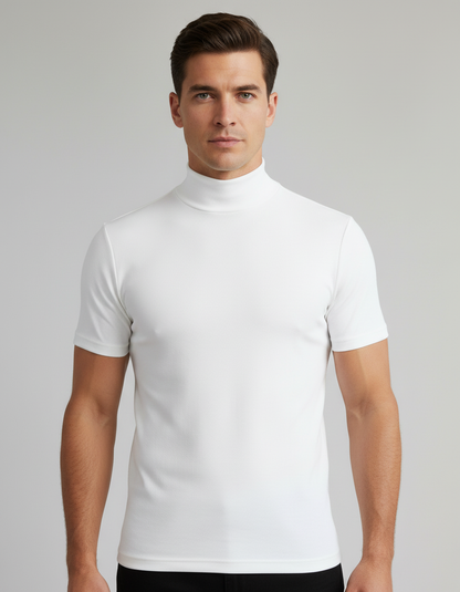 Herren Slim-Fit Rollkragenhemd - Eveloria