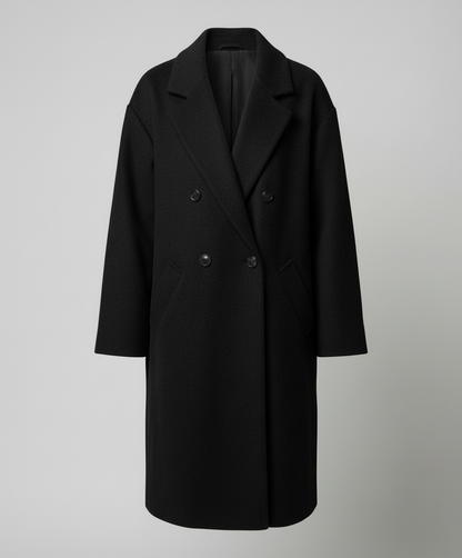 Damen Oversized Wollmantel Elegant