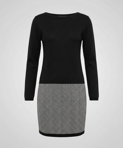Damen Hahnentritt Kleid