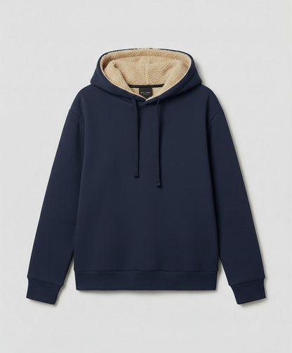 Damen Fleece-Hoodie Weich Warm Beige