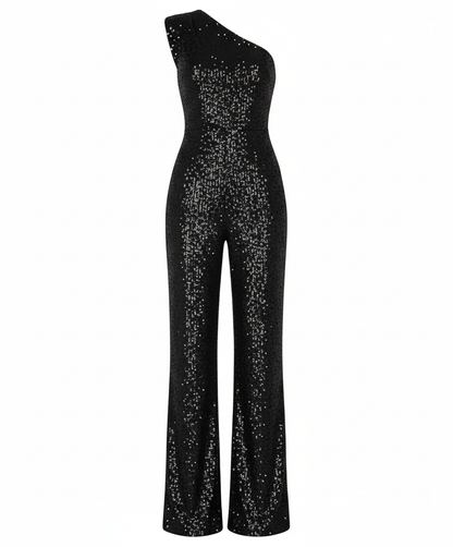 Eveloria Damen Pailletten Jumpsuit