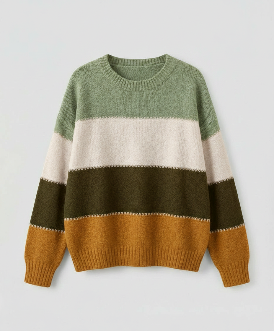 Damen Sweatshirt Gestreift
