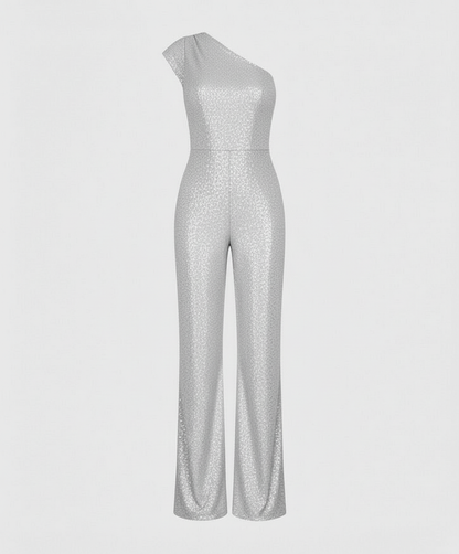 Damen Pailletten Jumpsuit Modern Glitzer
