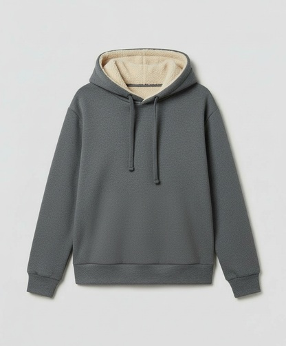 Damen Fleece-Hoodie Weich Warm Beige