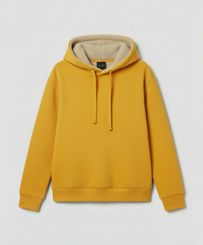 Damen Fleece-Hoodie Weich Warm Beige