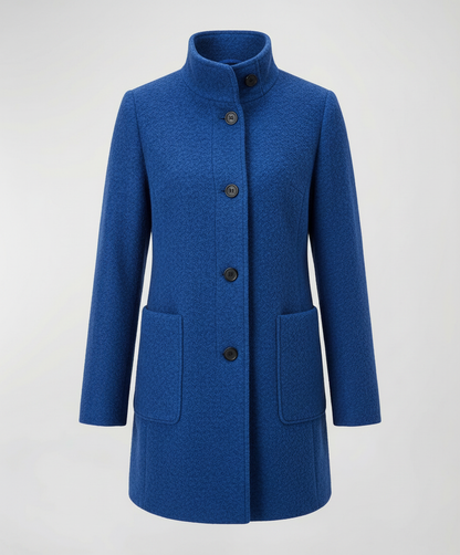 Damen Vintage Wollmantel Elegantes Design