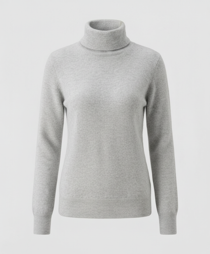 Weiche Damen Cashmere Rollkragen Pullover