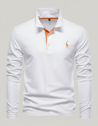Herren Poloshirt Atmungsaktives Baumwoll Weiß