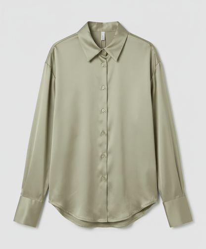 Damen Seidenbluse Elegantes Design Vintage Look