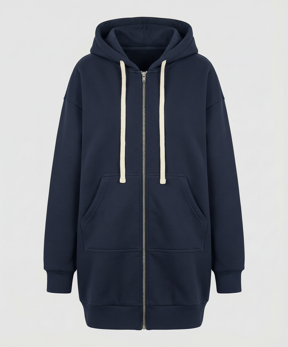 Damen Knielanger Komfort-Hoodie