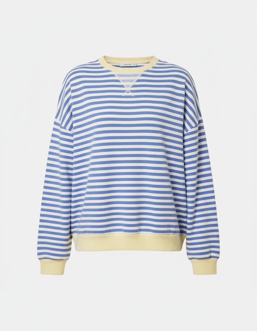 Damen Oversized Pullover Gestreift von Eveloria