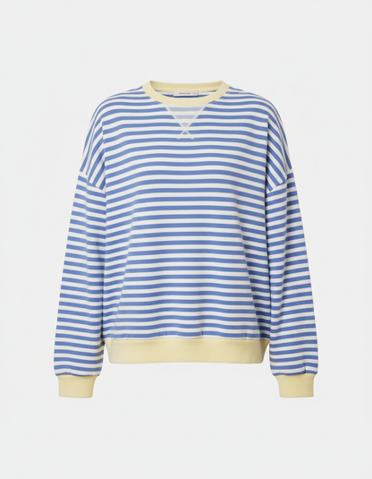Damen Oversized Pullover Gestreift von Eveloria