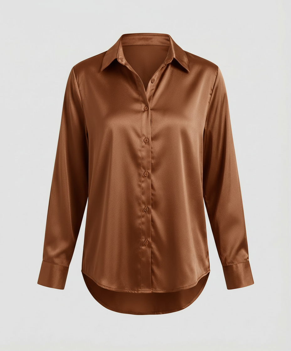 Herren Langarmhemd Elegantes Baumwolle Weiß