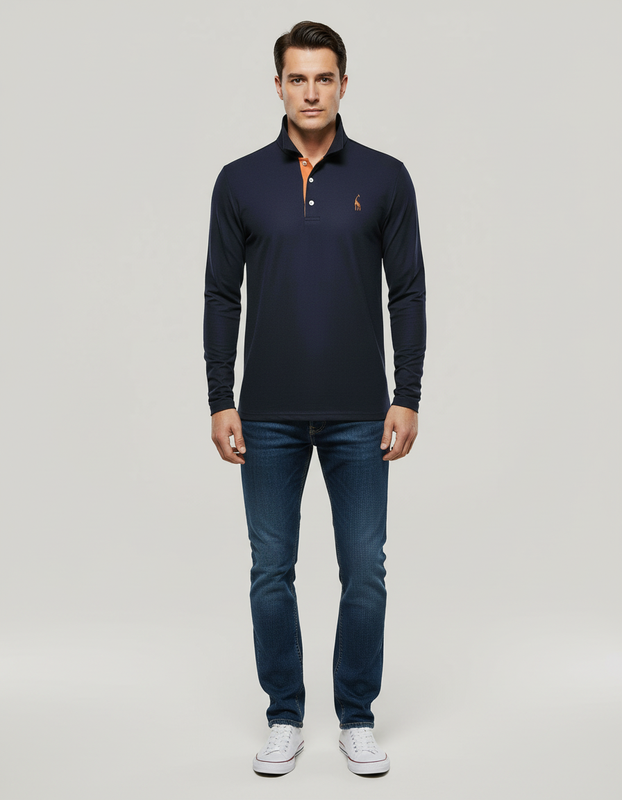Herren Poloshirt Atmungsaktives Baumwoll Weiß