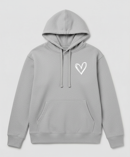 Eveloria Damen Kapuzenpullover Herzdruck