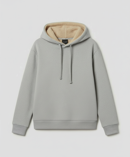 Damen Fleece-Hoodie Weich Warm Beige