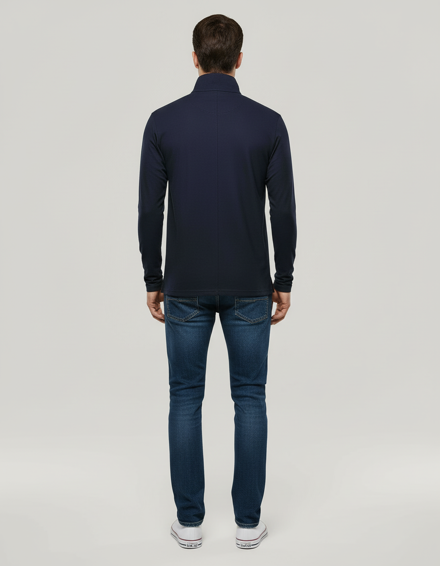 Herren Poloshirt Atmungsaktives Baumwoll Weiß