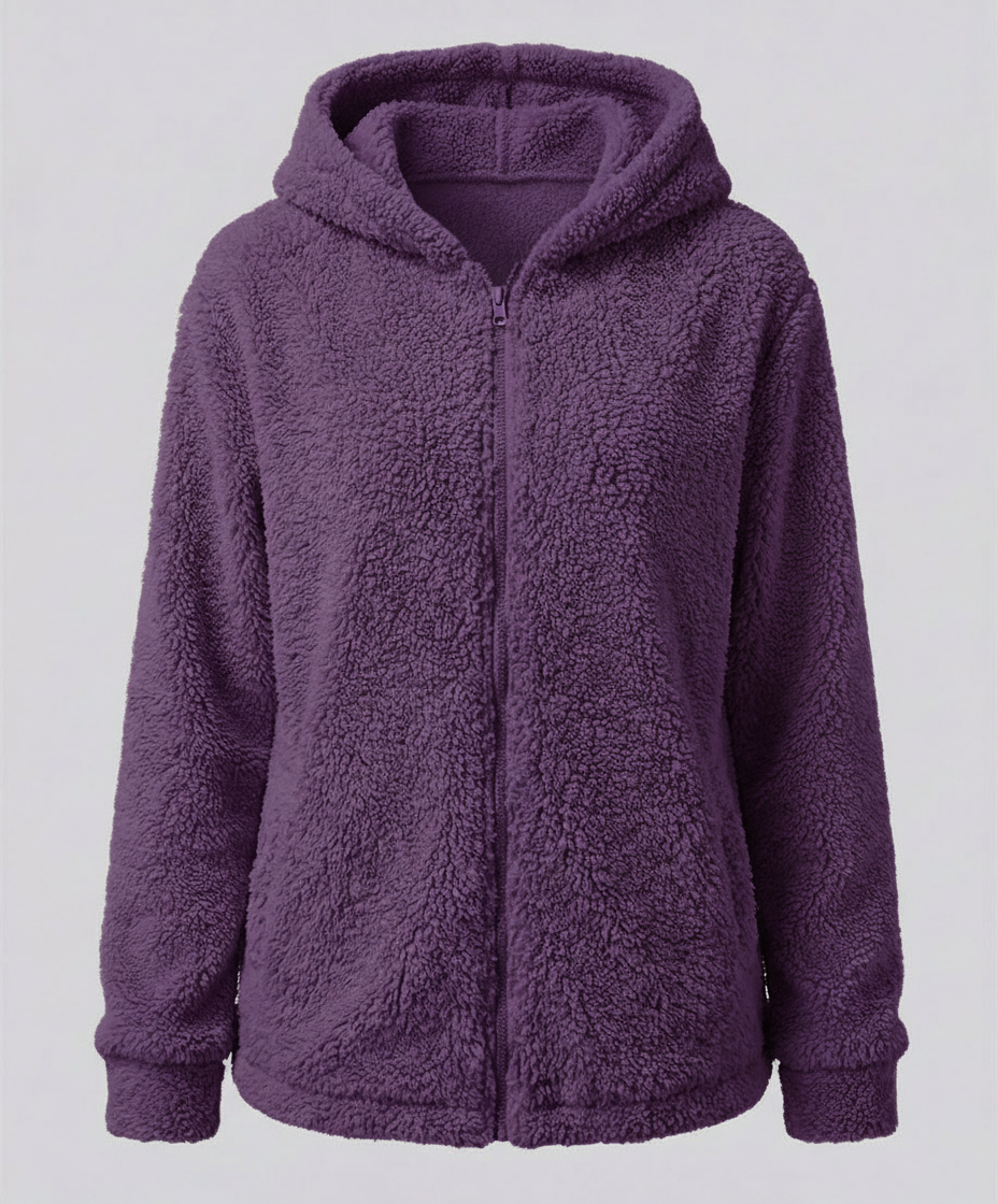 Damen Teddy Fleece Jacke
