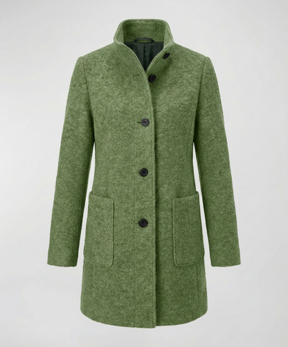 Damen Vintage Wollmantel Elegantes Design