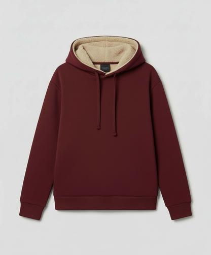 Damen Fleece-Hoodie Weich Warm Beige