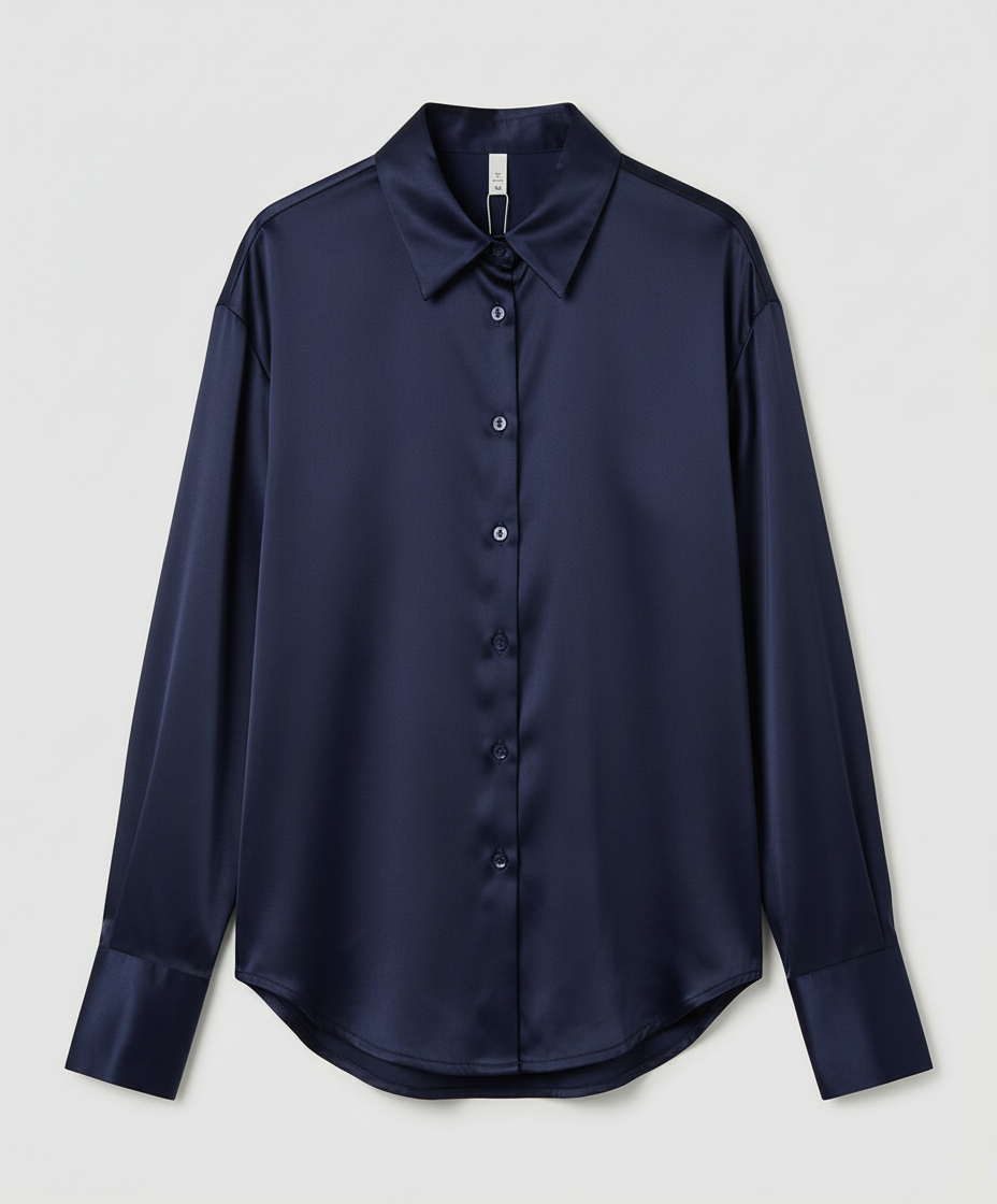 Damen Seidenbluse Elegantes Design Vintage Look