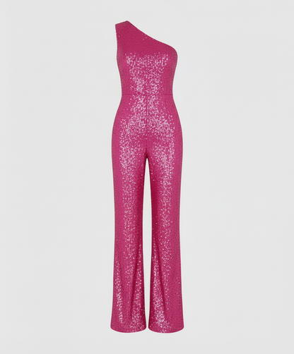 Damen Pailletten Jumpsuit Modern Glitzer