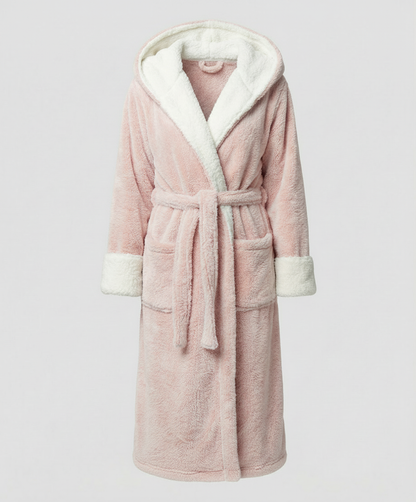 Damen Fleece Morgenmantel Weich