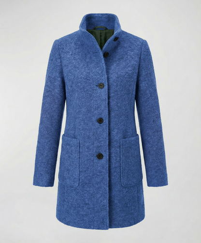 Damen Vintage Wollmantel Elegantes Design