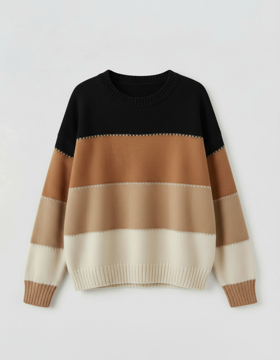 Damen Sweatshirt Gestreift