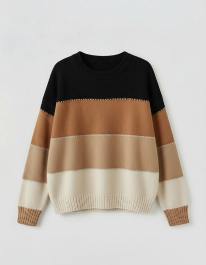 Damen Sweatshirt Gestreift