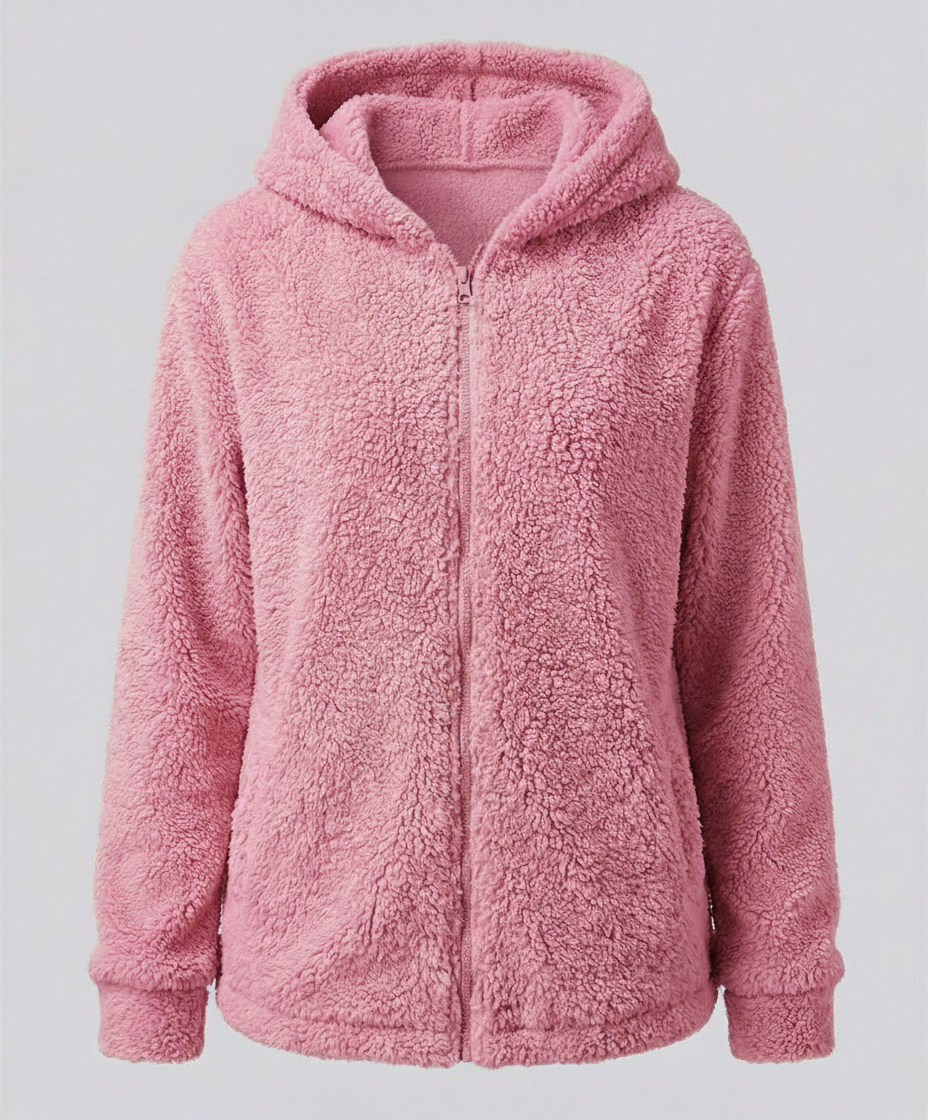 Damen Teddy Fleece Jacke