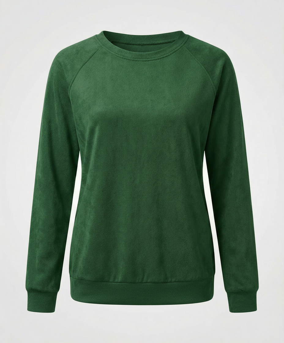 Damen Rundhals Sweatshirt Bequem