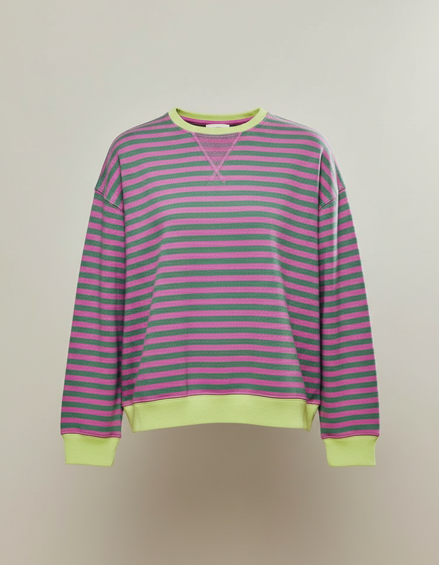 Damen Oversized Pullover Gestreift von Eveloria