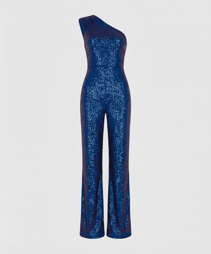 Eveloria Damen Pailletten Jumpsuit