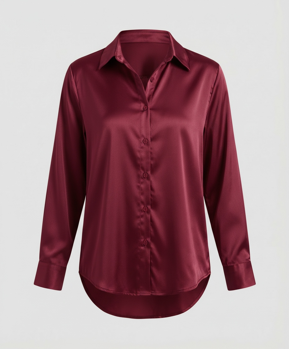 Herren Langarmhemd Elegantes Baumwolle Weiß