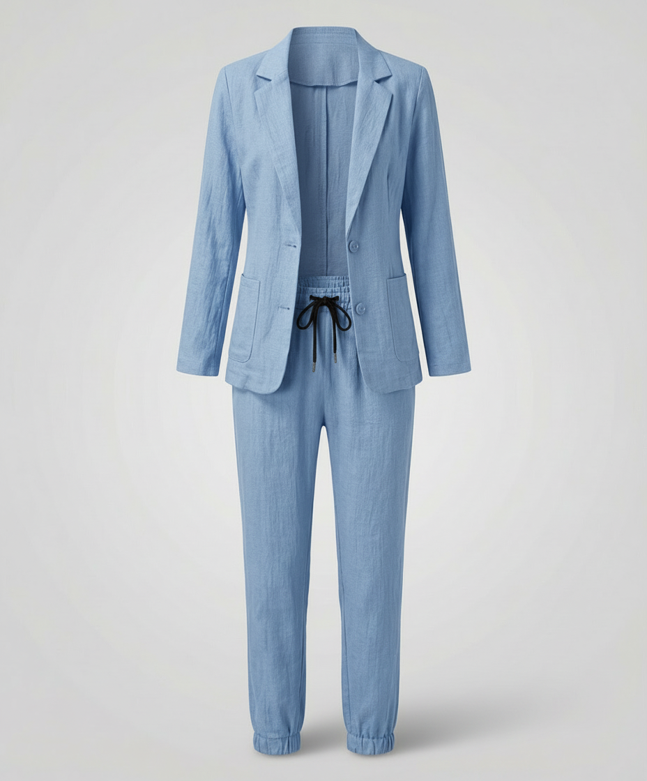 Damen Blazer Jogger Set Elegantes