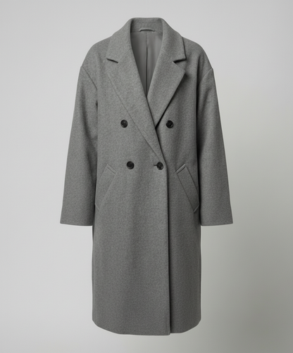Damen Oversized Wollmantel Elegant