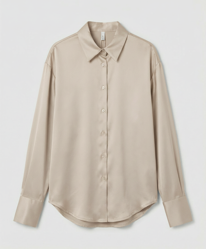 Damen Seidenbluse Elegantes Design Vintage Look