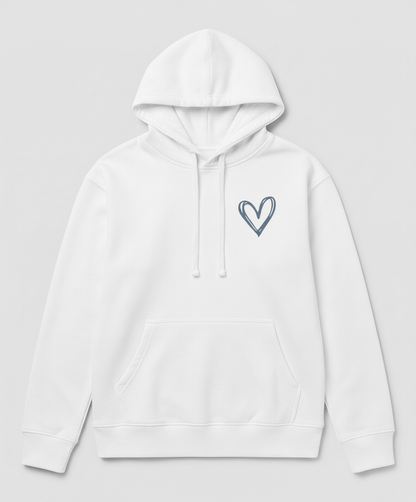 Eveloria Damen Kapuzenpullover Herzdruck
