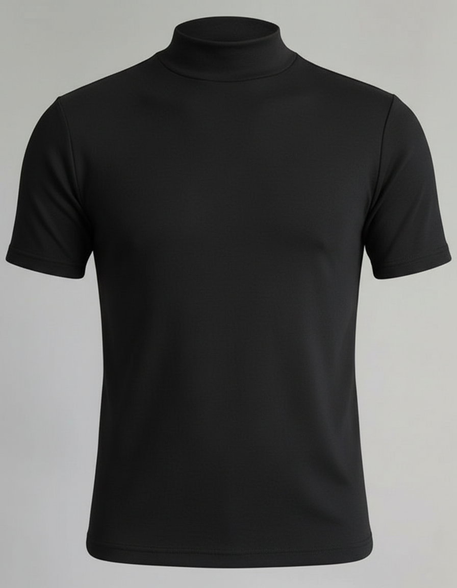 Herren Slim-Fit Rollkragenhemd