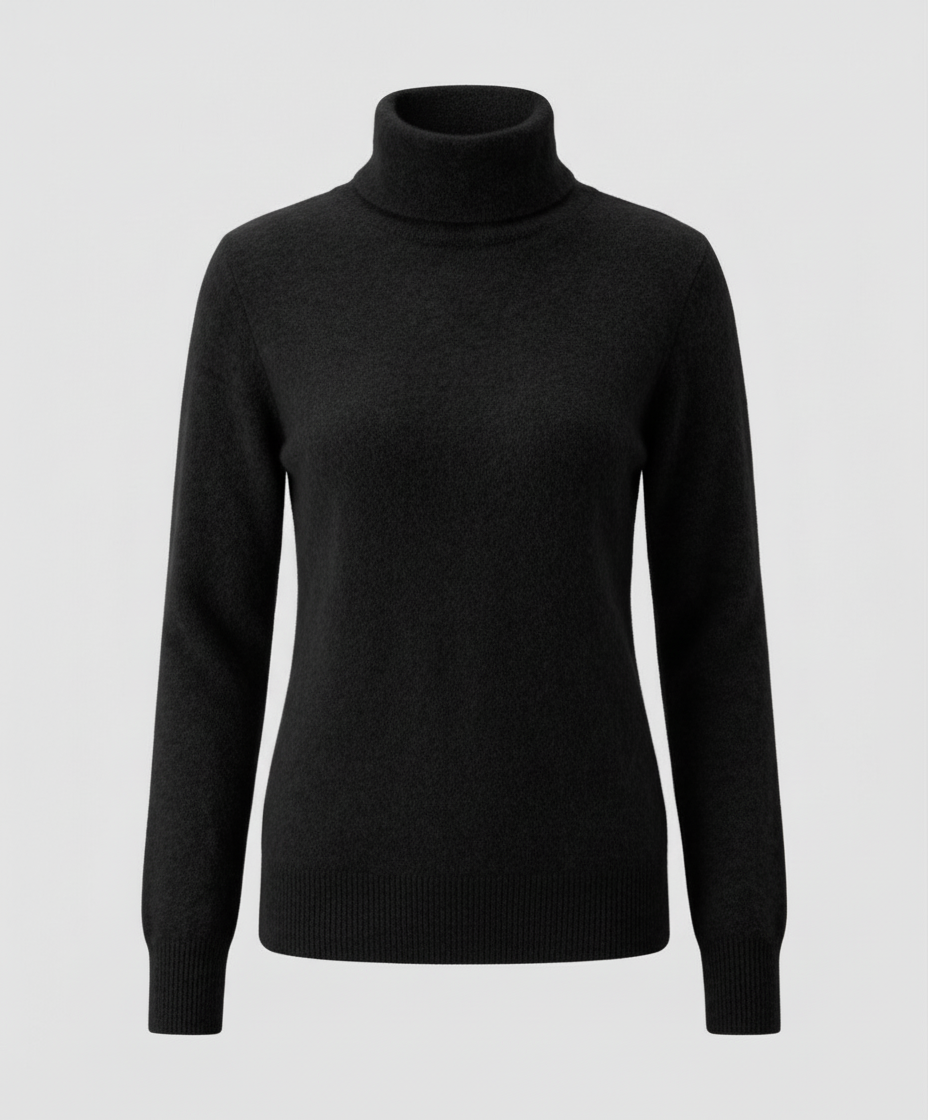Weiche Damen Cashmere Rollkragen Pullover